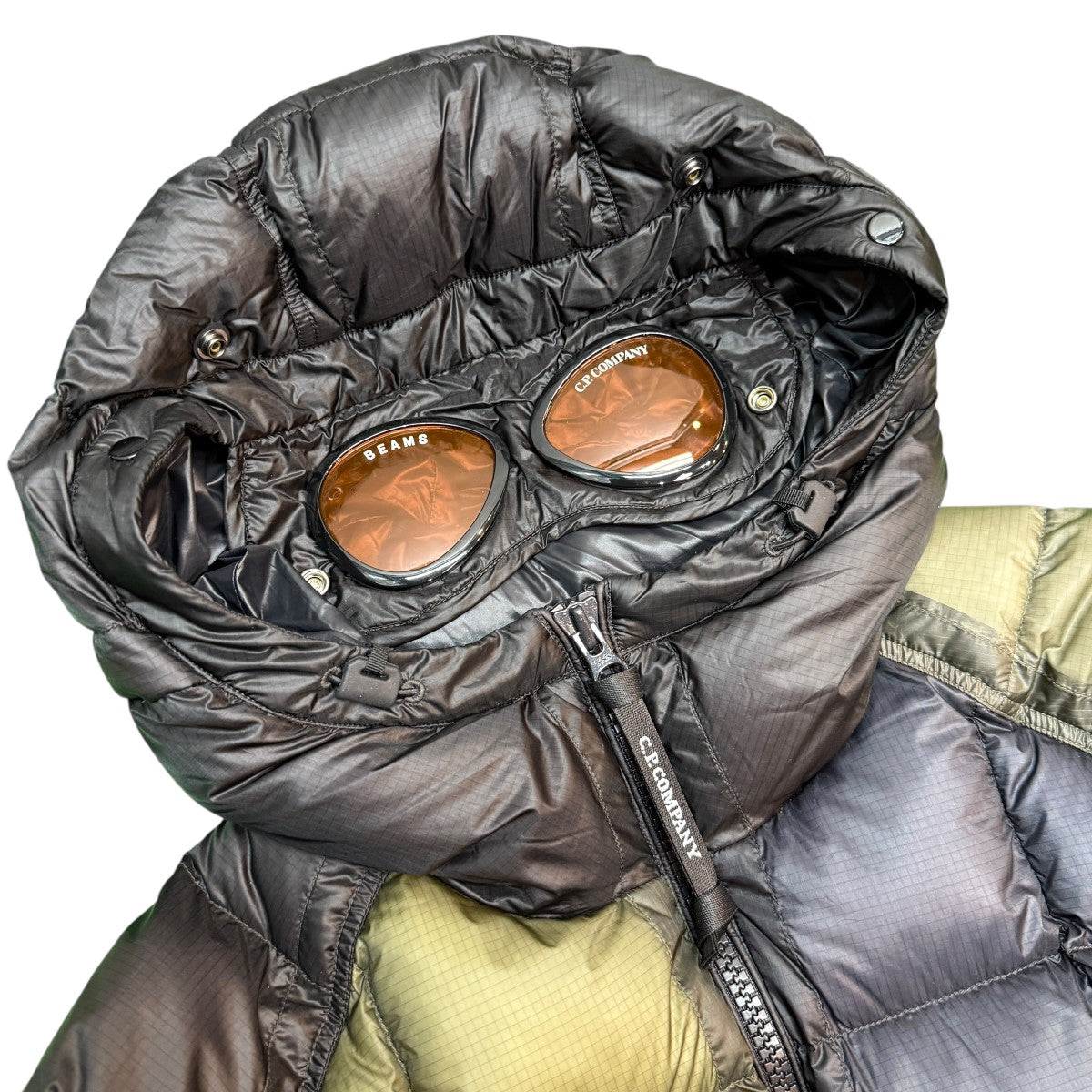C．P COMPANY×BEAMS 25AW/D．D． Shell Goggle Down JacketDARK／ダウンジャケット19CMOW030A 110416A 古着・中古-3枚目のアイテム画像