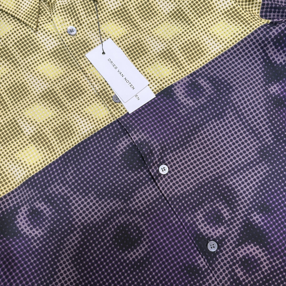DRIES VAN NOTEN 24AW／SHORT SLEEVE SHIRT／バイカラーレーヨン半袖シャツ 並行輸入品242-020718 古着・中古-2枚目のアイテム画像