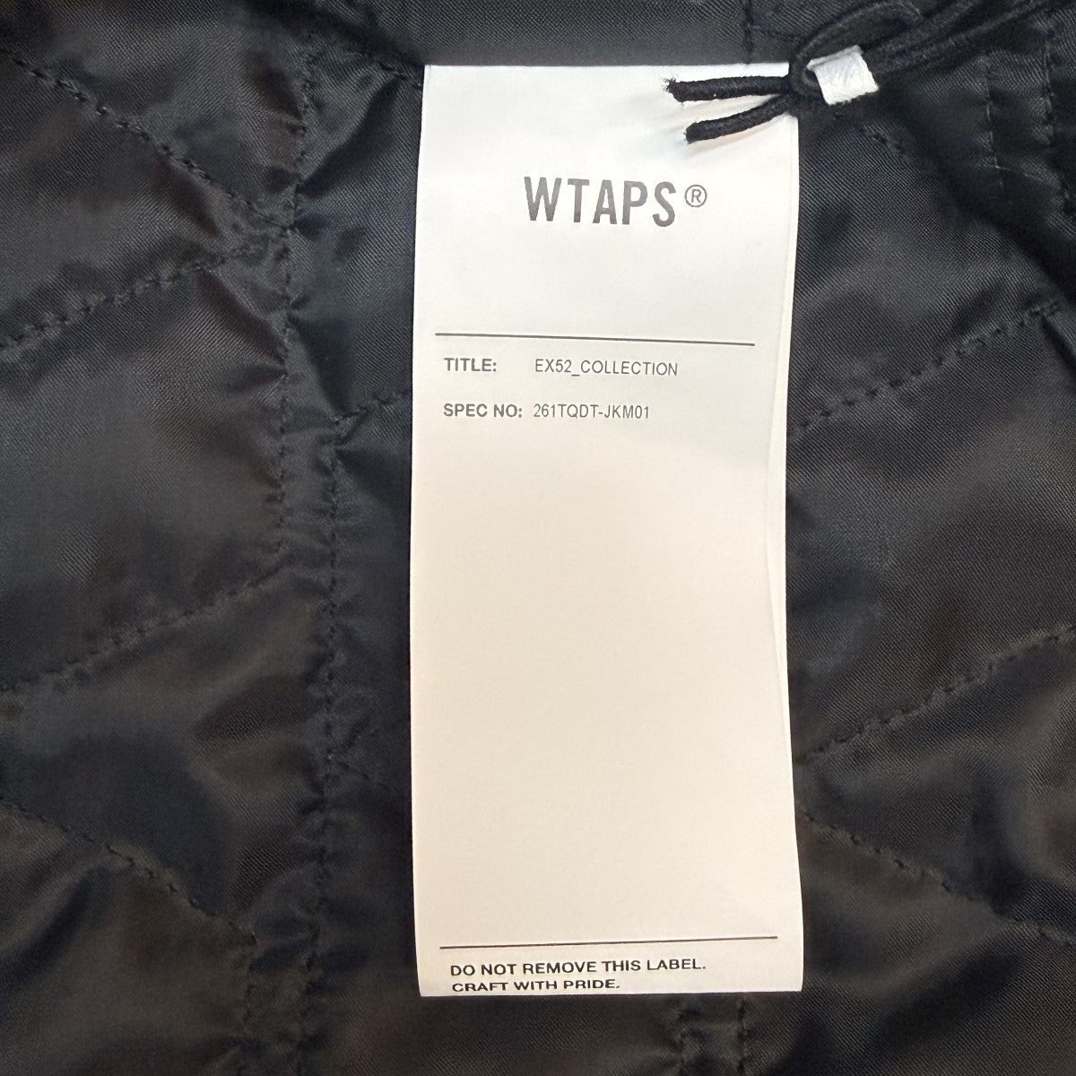 WTAPS 26SS/TEAM JACKET ／ NYLON． TWILL／チームジャケット/261-TQDT-JKM01 古着・中古-9枚目のアイテム画像
