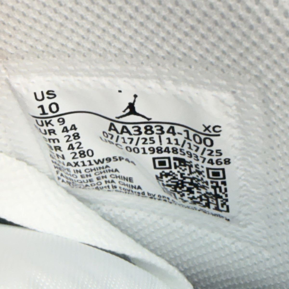 Virgil Abloh Archive (V．A．A)×NIKE 26SS/Nike Air Jordan 1 Retro High OG／アラスカ／エアジョーダン 1 ハイ OG スニーカー/AA3834-100 古着・中古-8枚目のアイテム画像