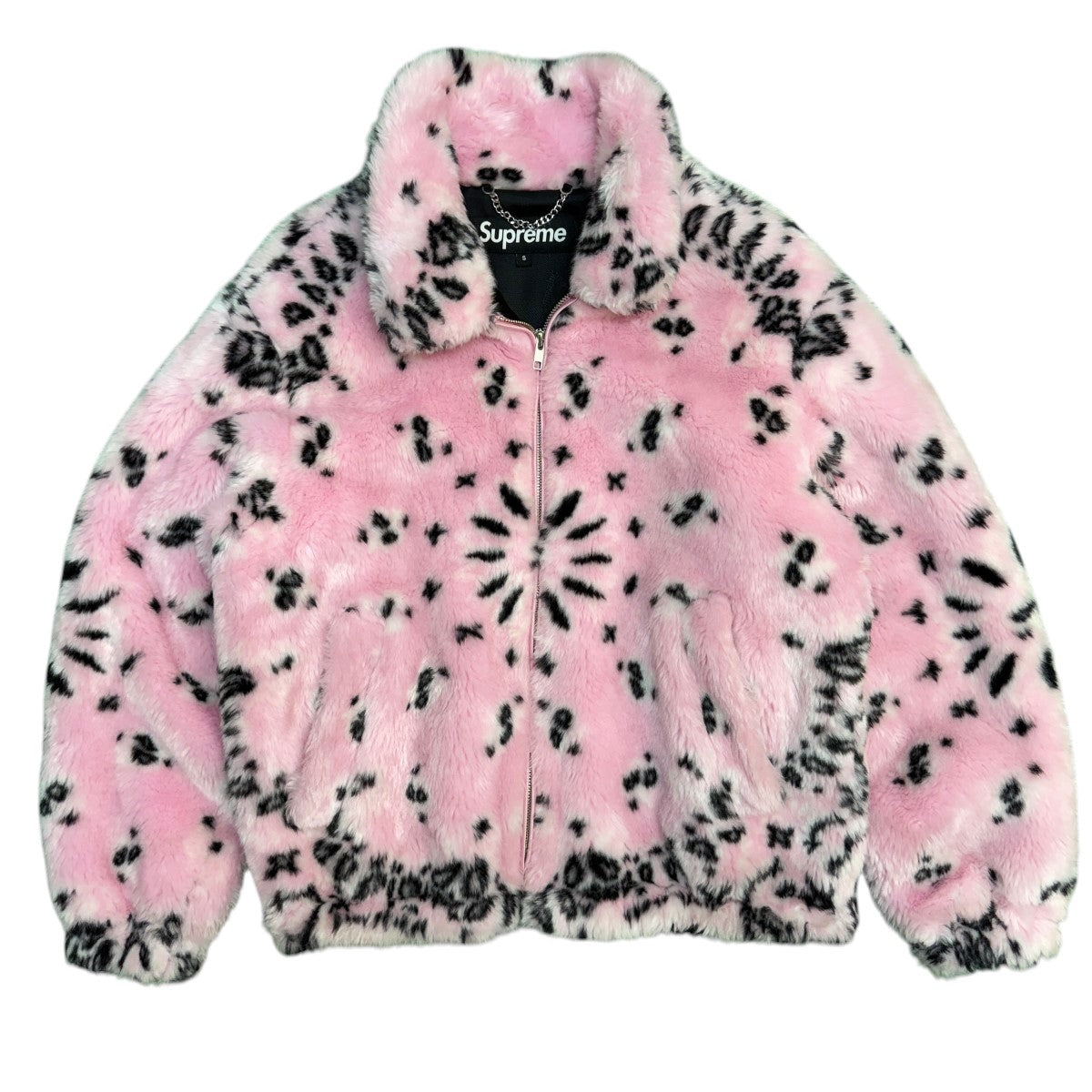 21SS/Bandana Faux Fur Bomber Jacket／バンダナフェイクファーボンバージャケット