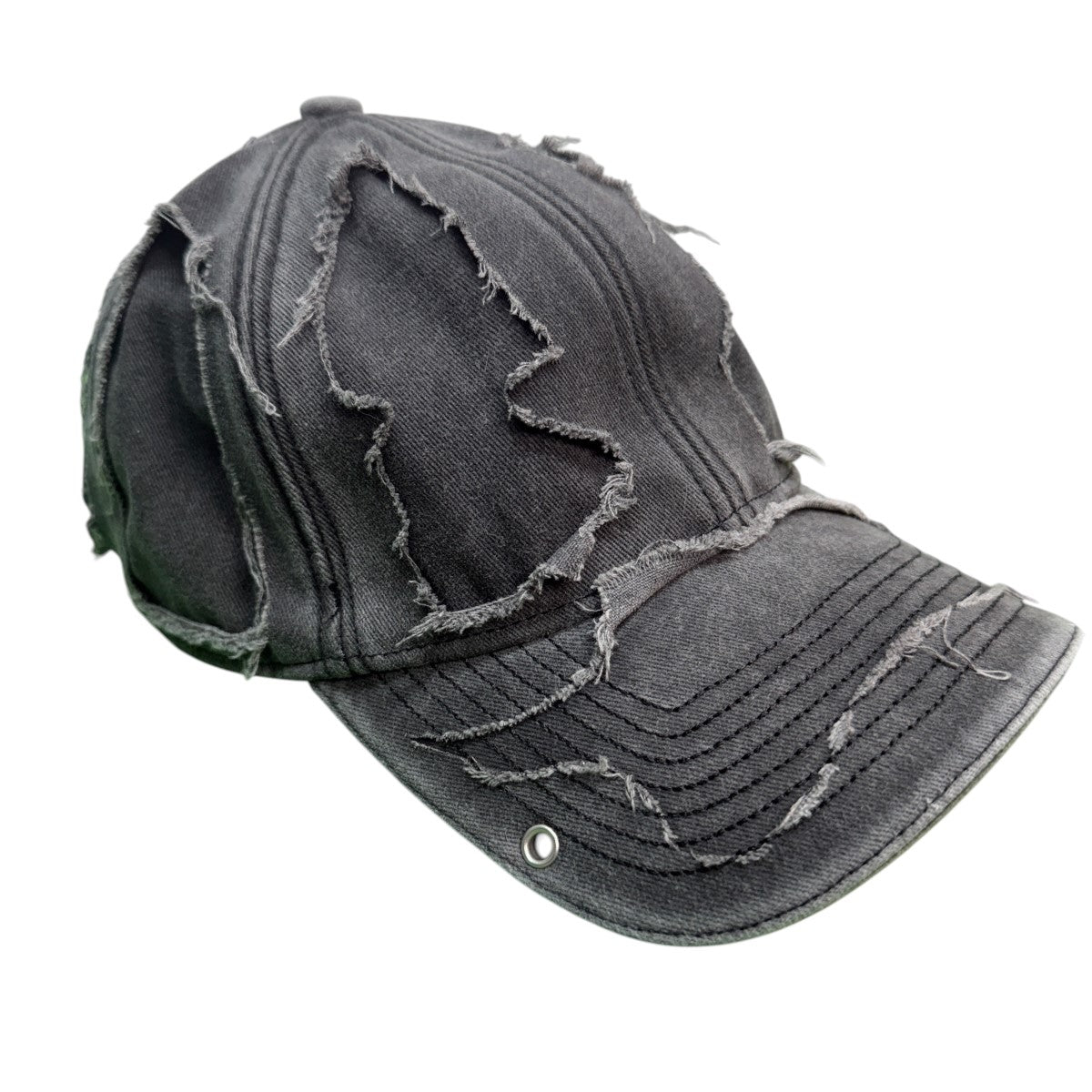 VETEMENTS 24AWFully Distressed Piercing Cap／ユーズド加工／デストロイピアスキャップUA65CA200B 古着・中古-3枚目のアイテム画像
