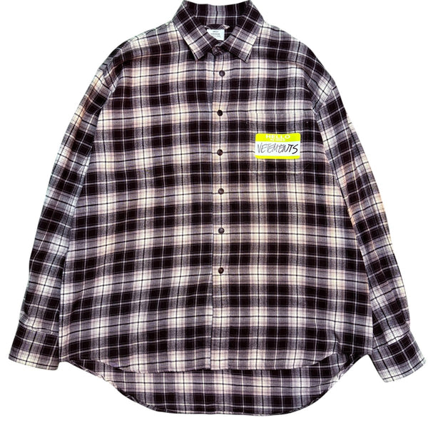 VETEMENTS(ヴェトモン) MY NAME IS VETEMENTS FLANNEL SHIRT