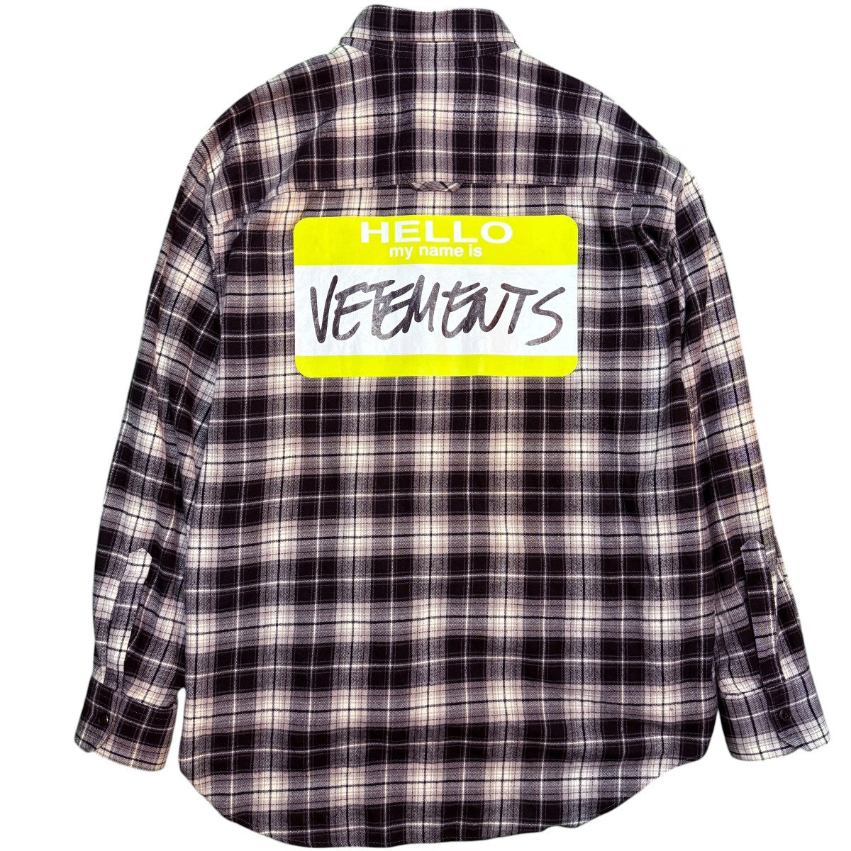 VETEMENTS(ヴェトモン) MY NAME IS VETEMENTS FLANNEL SHIRT