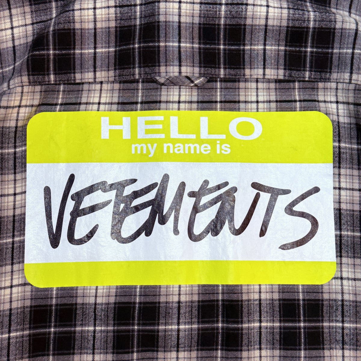 VETEMENTS(ヴェトモン) MY NAME IS VETEMENTS FLANNEL SHIRT