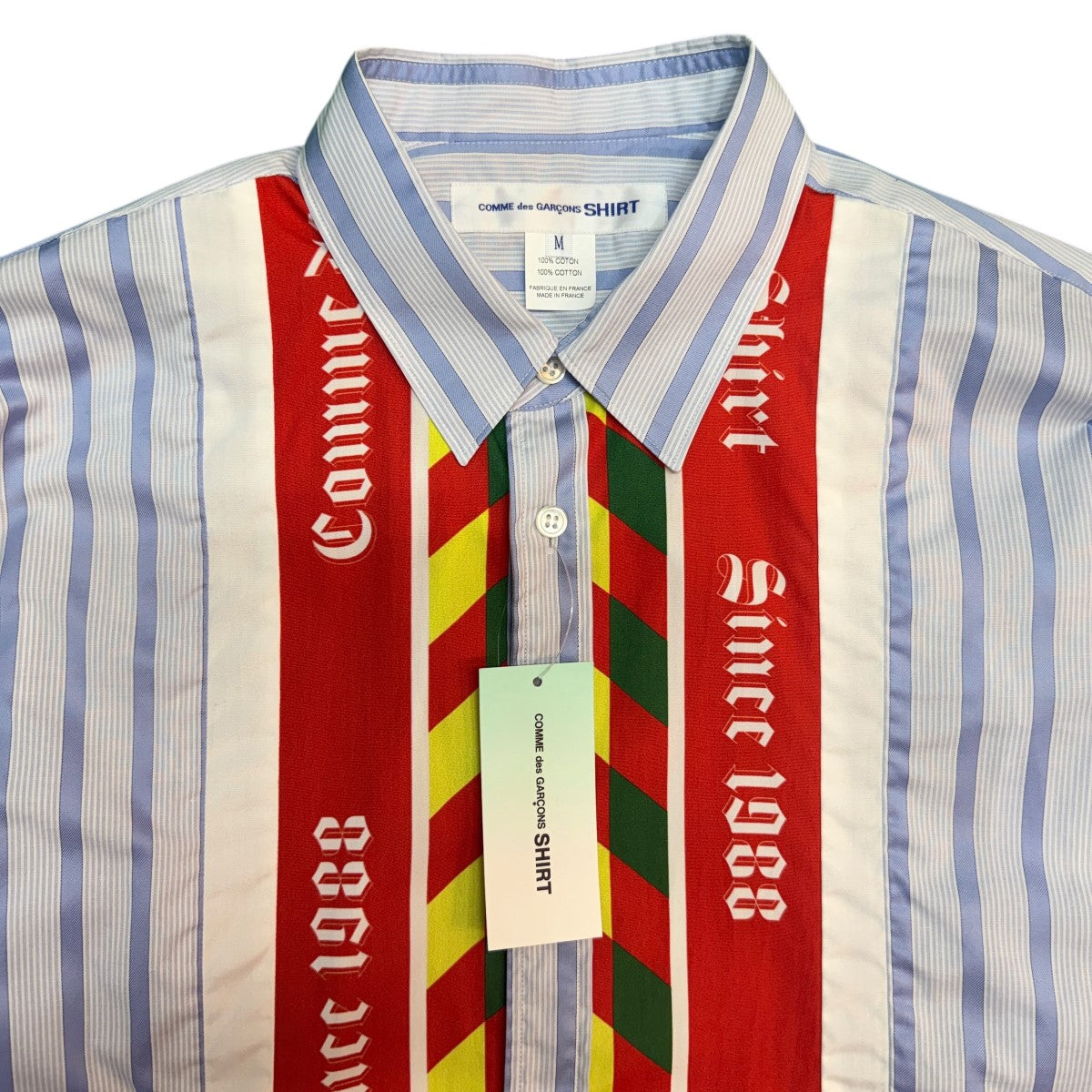 COMME des GARCONS SHIRT 25AW/Striped Football Scarf Placket Shirt／ストライプシャツ/FP-B008 古着・中古-2枚目のアイテム画像
