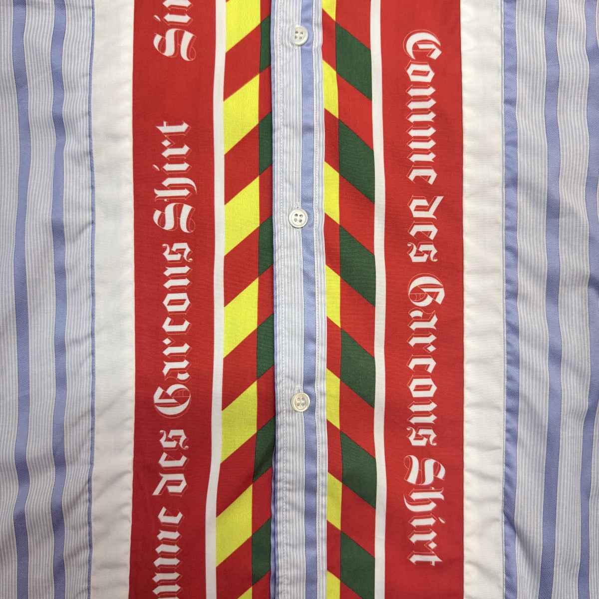 COMME des GARCONS SHIRT 25AW/Striped Football Scarf Placket Shirt／ストライプシャツ/FP-B008 古着・中古-4枚目のアイテム画像