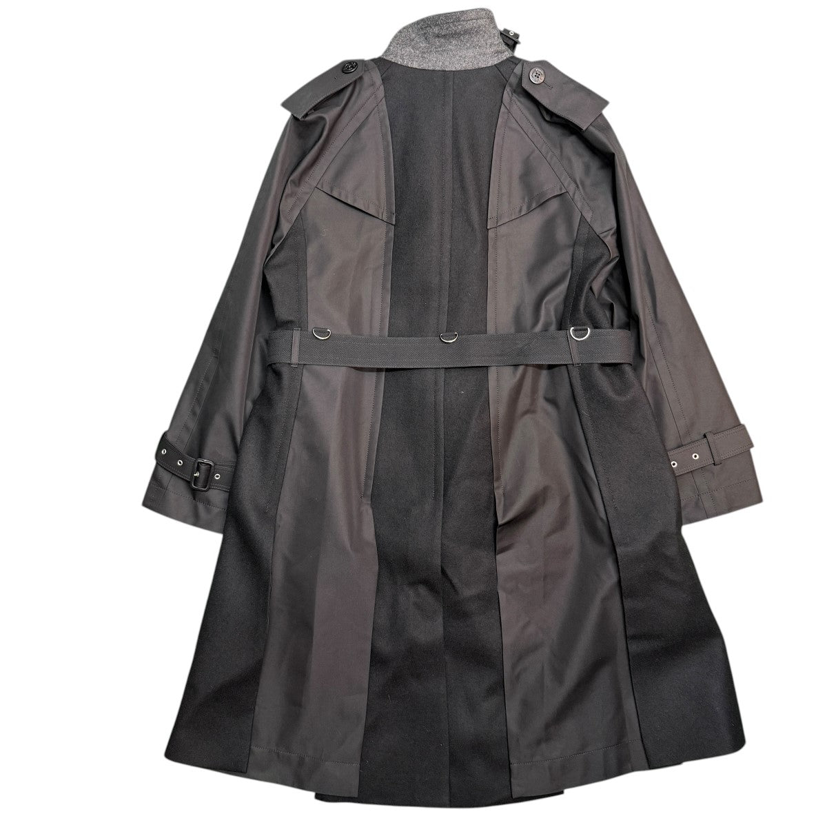 sacai 24AW/Cotton Gabardine x Wool Melton Coat／コットンギャバジンウールメルトンコート 希少/24-03428M 古着・中古-2枚目のアイテム画像