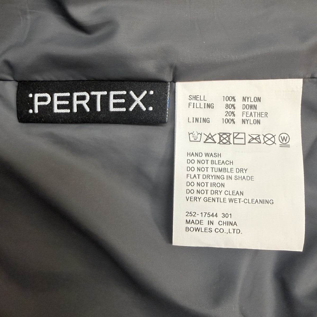 HYKE×BIOTOP 25AW/別注PERTEX PUFF DOWN JACKET／コラボダウンジャケット17544 古着・中古-10枚目のアイテム画像