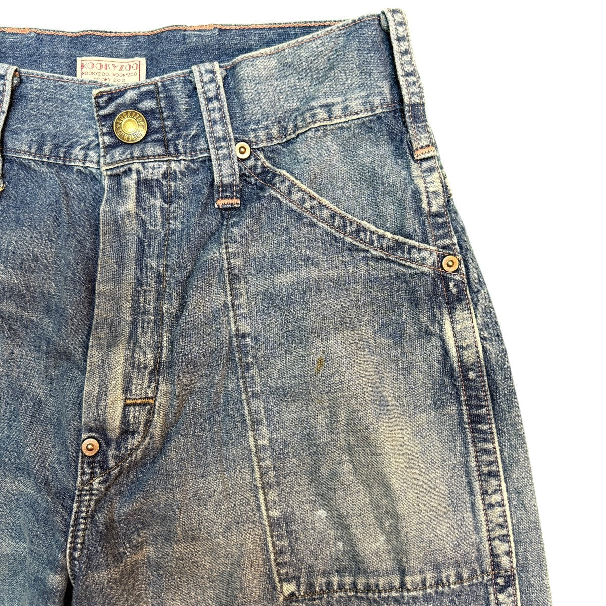 KOOKY ZOO 26SS/JUVENILE WORK PANTS TYPE3／ダメージ加工ワークデニムパンツJ0067 古着・中古-4枚目のアイテム画像