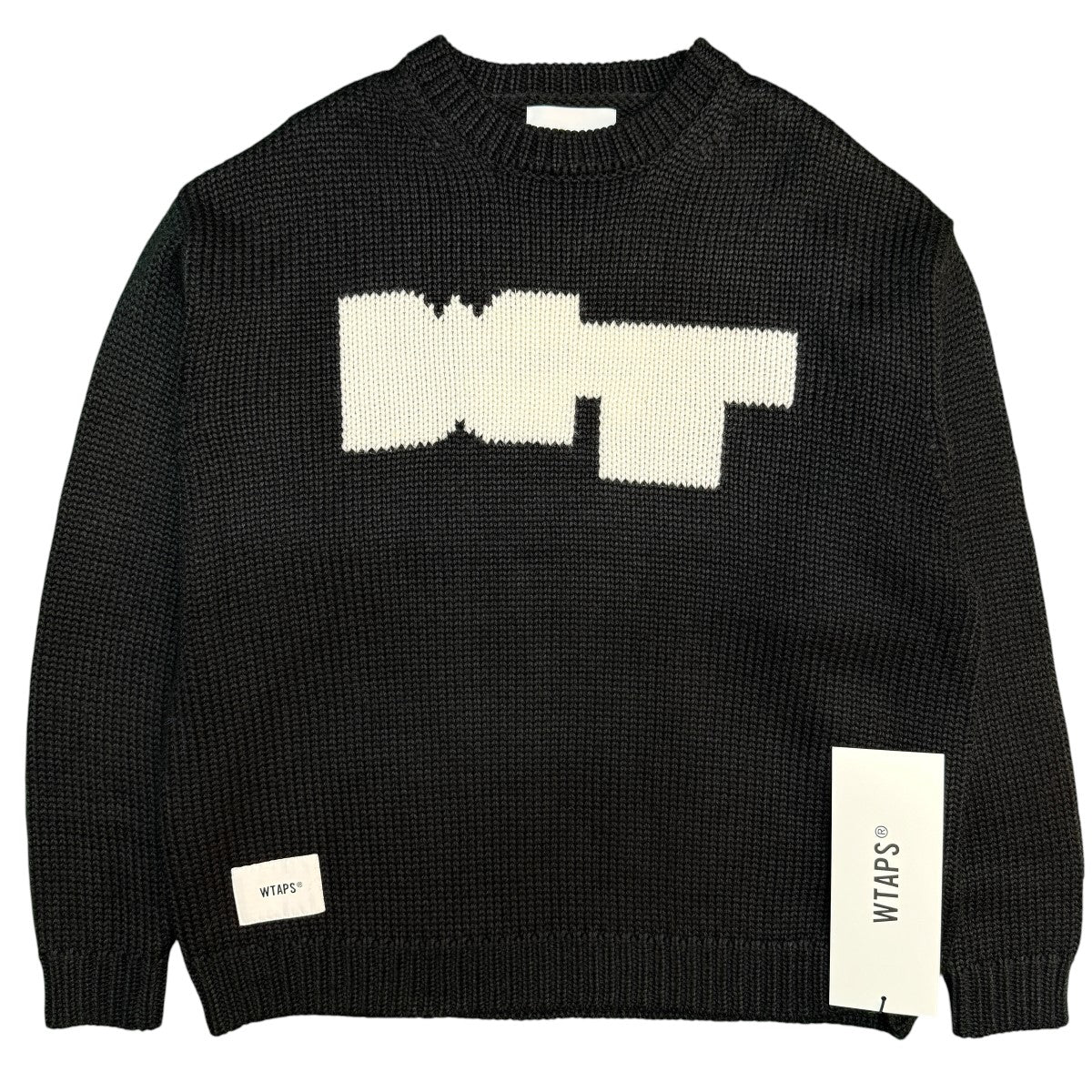 WTAPS 25AW/CREW NECK CRE ／ SWEATER ／ POLY／ローゲージクルーネックニット/252MADT-KNM03 古着・中古-1枚目のアイテム画像