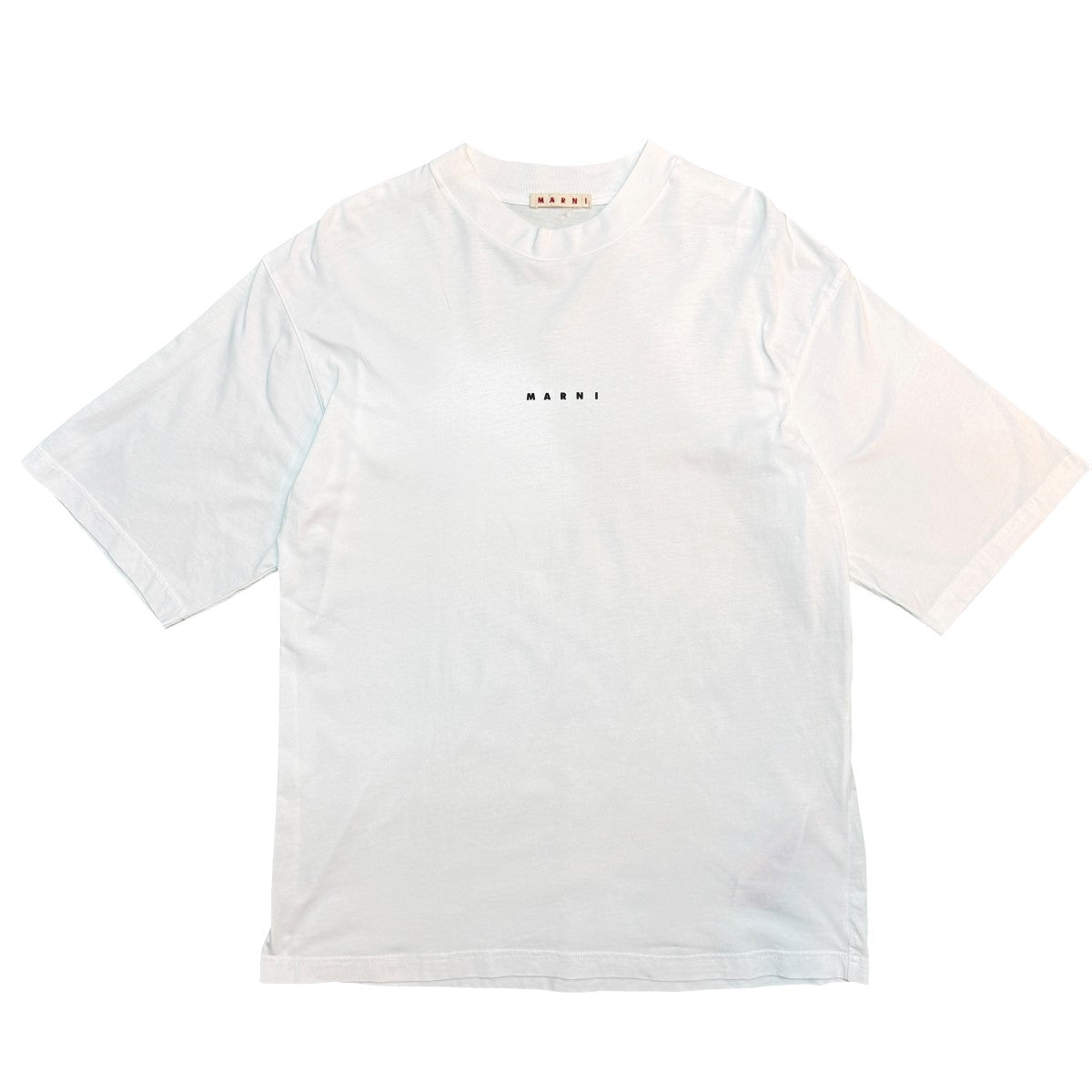 MARNI コットンクルーネックS／Sロゴカットソー／ミニロゴTシャツ/HUMU0223P1 USCS87 古着・中古-1枚目のアイテム画像