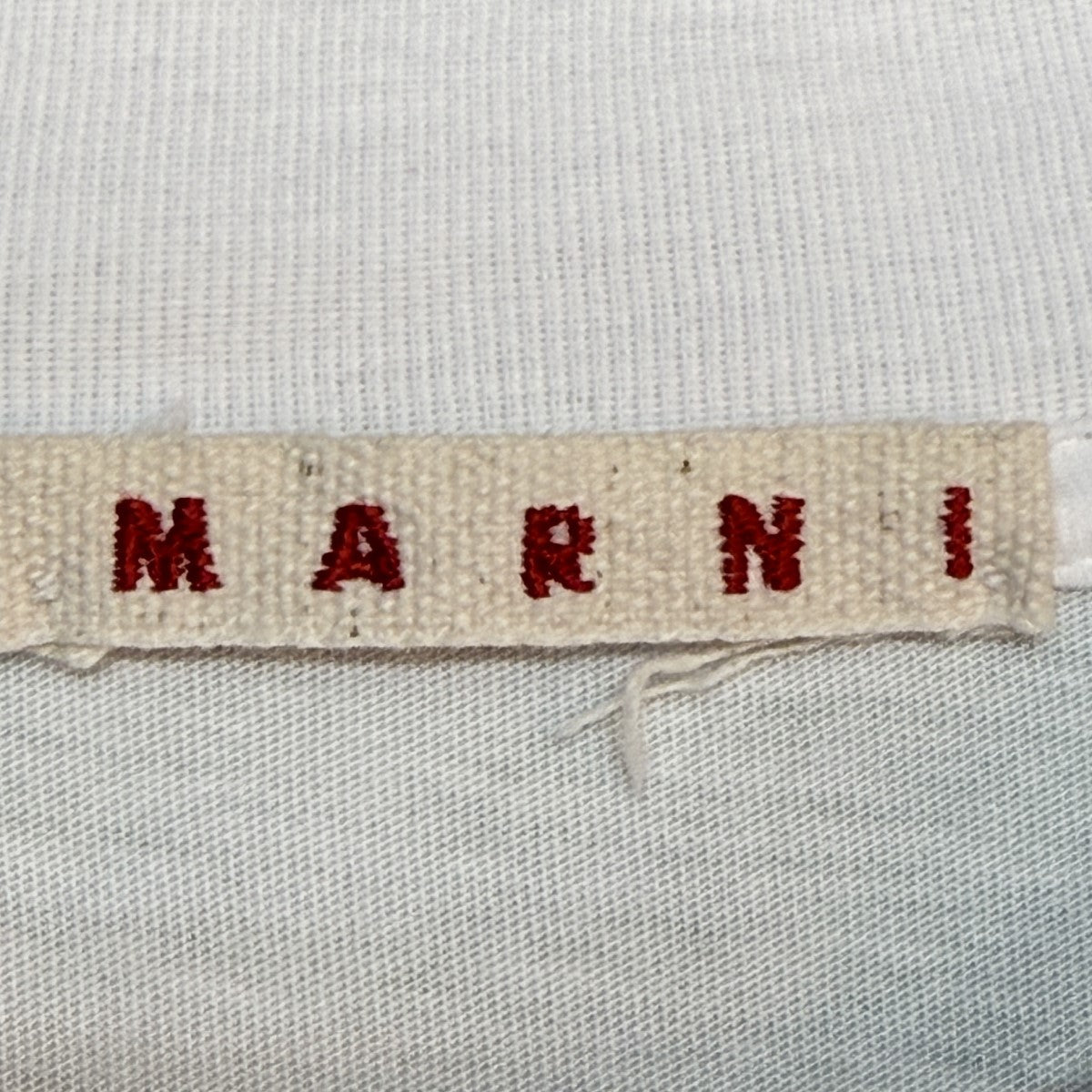 MARNI コットンクルーネックS／Sロゴカットソー／ミニロゴTシャツ/HUMU0223P1 USCS87 古着・中古-5枚目のアイテム画像