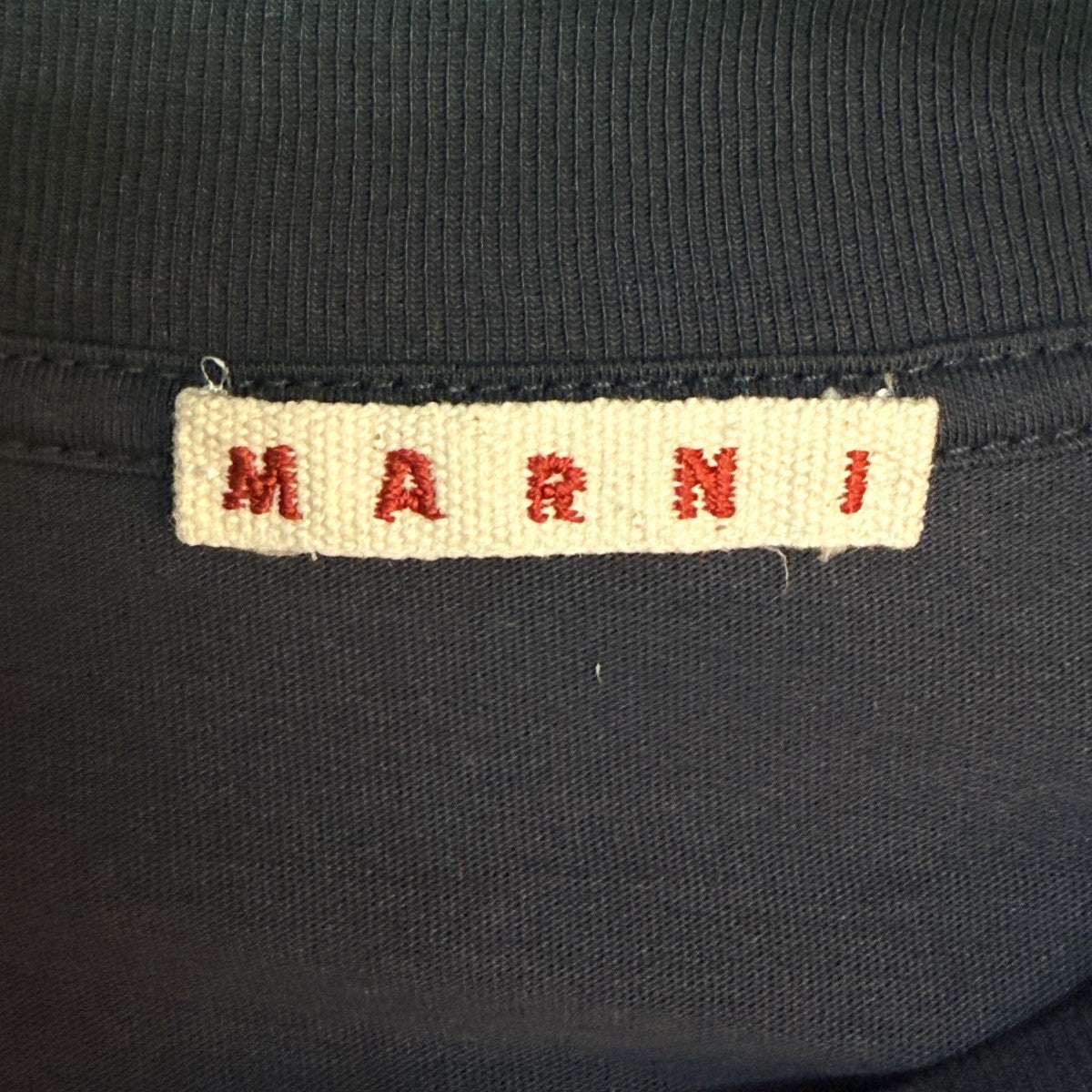MARNI コットンクルーネックS／Sロゴカットソー／ミニロゴTシャツ/HUMU0223P1 USCS87 古着・中古-4枚目のアイテム画像