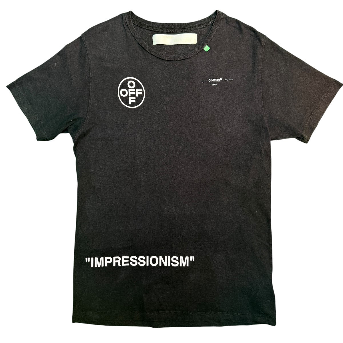 OFFWHITE 19SS/Stencil S／S Slim T-Shirt／スリムフィットTシャツOMAA027R19185015 古着・中古-2枚目のアイテム画像