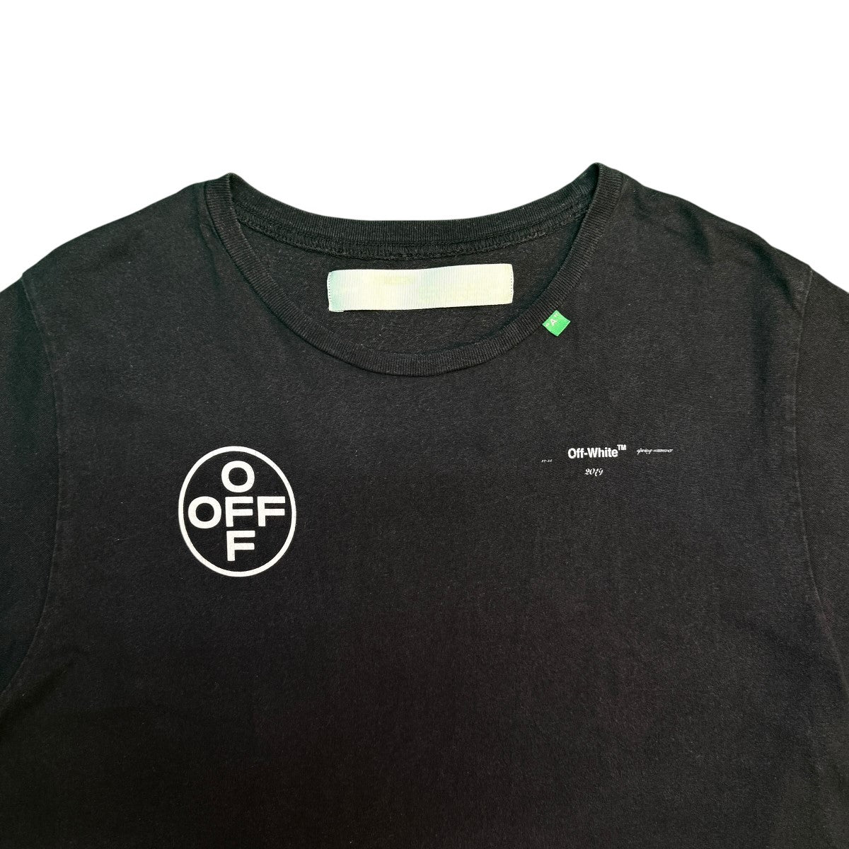 OFFWHITE 19SS/Stencil S／S Slim T-Shirt／スリムフィットTシャツOMAA027R19185015 古着・中古-4枚目のアイテム画像