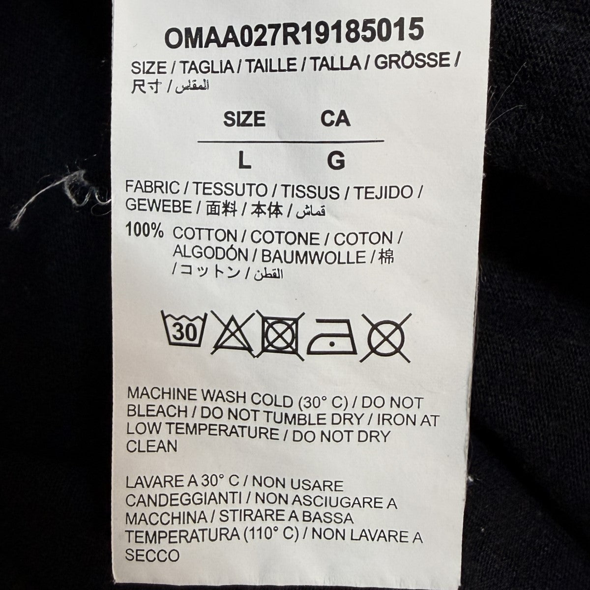 OFFWHITE 19SS/Stencil S／S Slim T-Shirt／スリムフィットTシャツOMAA027R19185015 古着・中古-9枚目のアイテム画像