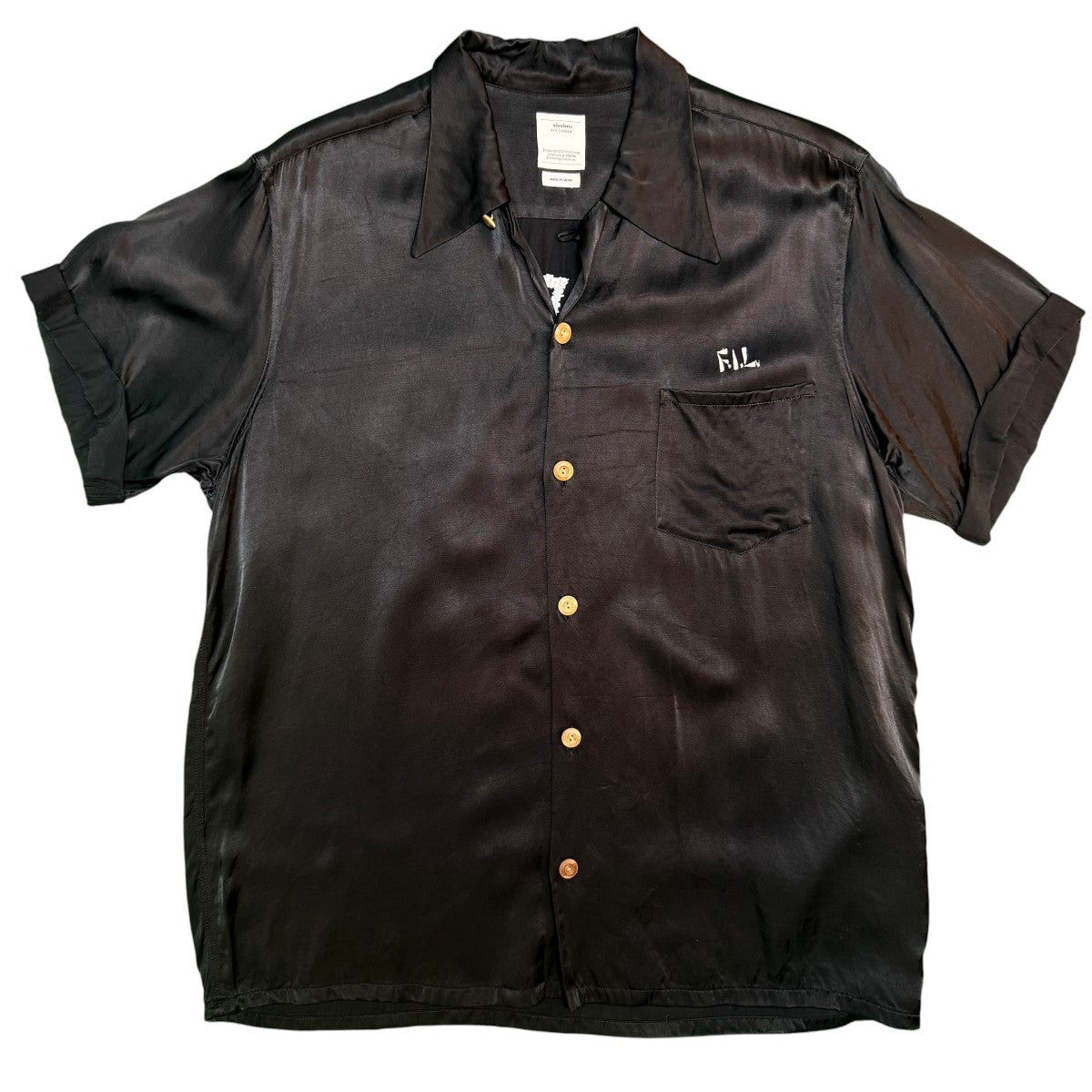 VISVIM 18SS/IRVING SHIRT S／S PEERLESS／レーヨンオープンカラーシャツ/0118105011030 古着・中古-2枚目のアイテム画像