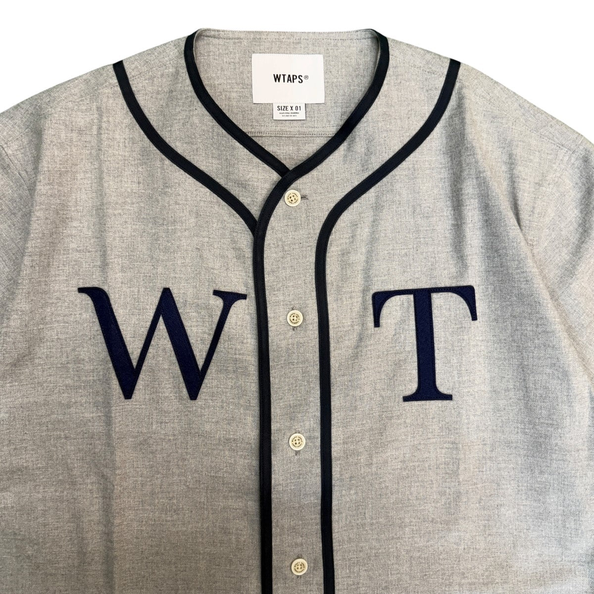 WTAPS 26SS/LEAGUE SS ／ COTTON． TWILL／ベースボール半袖シャツ/261DQDT-SHM06 古着・中古-2枚目のアイテム画像