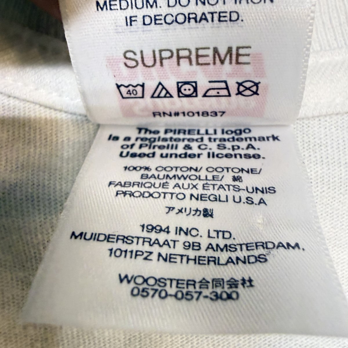 Supreme 24SS/Ducati Logo Tee／ドゥカティ ロゴTシャツ 古着・中古-7枚目のアイテム画像