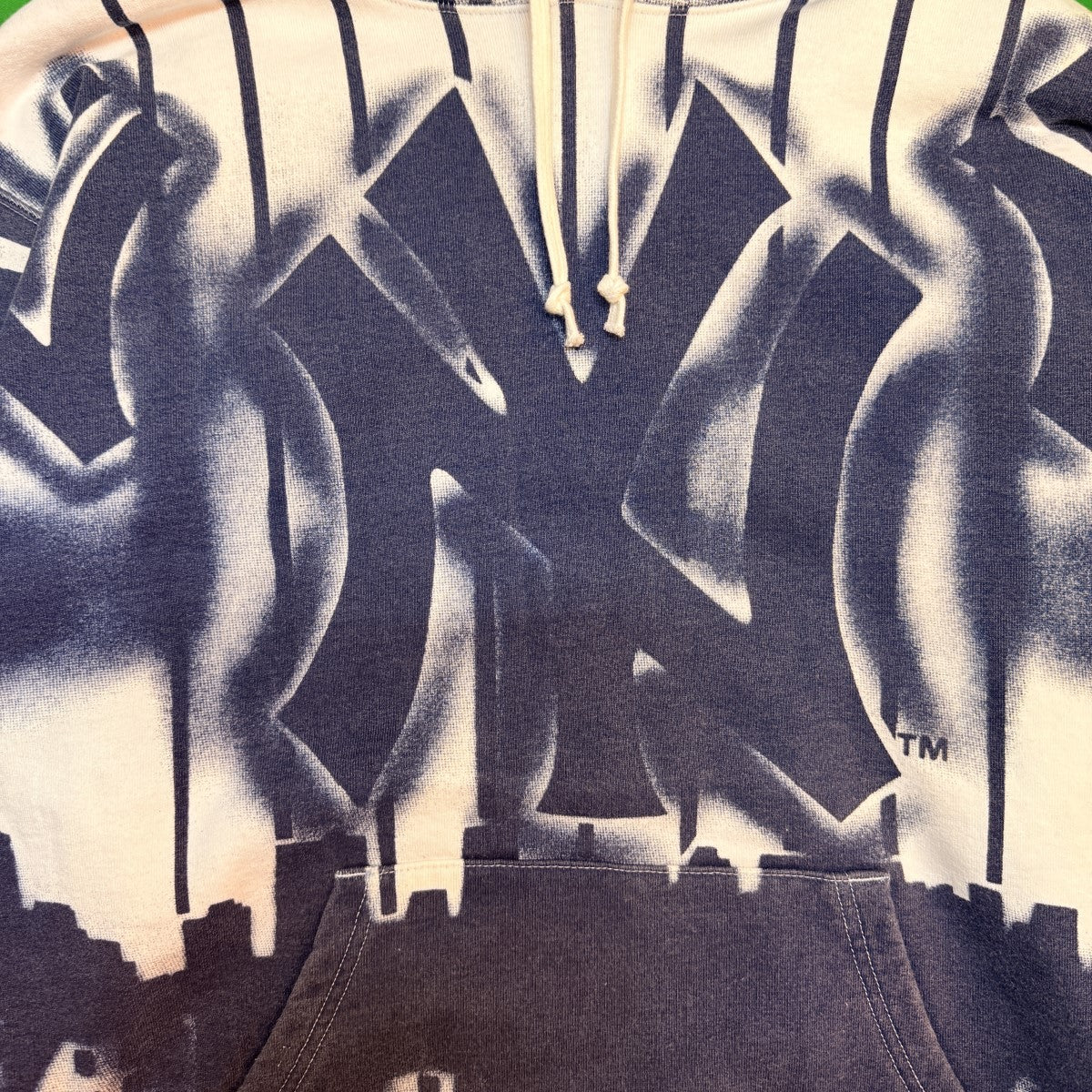 Supreme 21AW/New York Yankees Airbrush Hooded Sweatshirt／ニューヨークヤンキース エアブラシスウェットパーカー/中国製 古着・中古-3枚目のアイテム画像