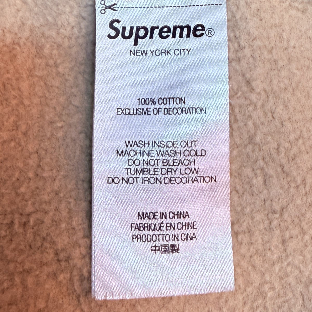 Supreme 21AW/New York Yankees Airbrush Hooded Sweatshirt Clay／ニューヨークヤンキース エアブラシスウェットパーカー/中国製 古着・中古-8枚目のアイテム画像