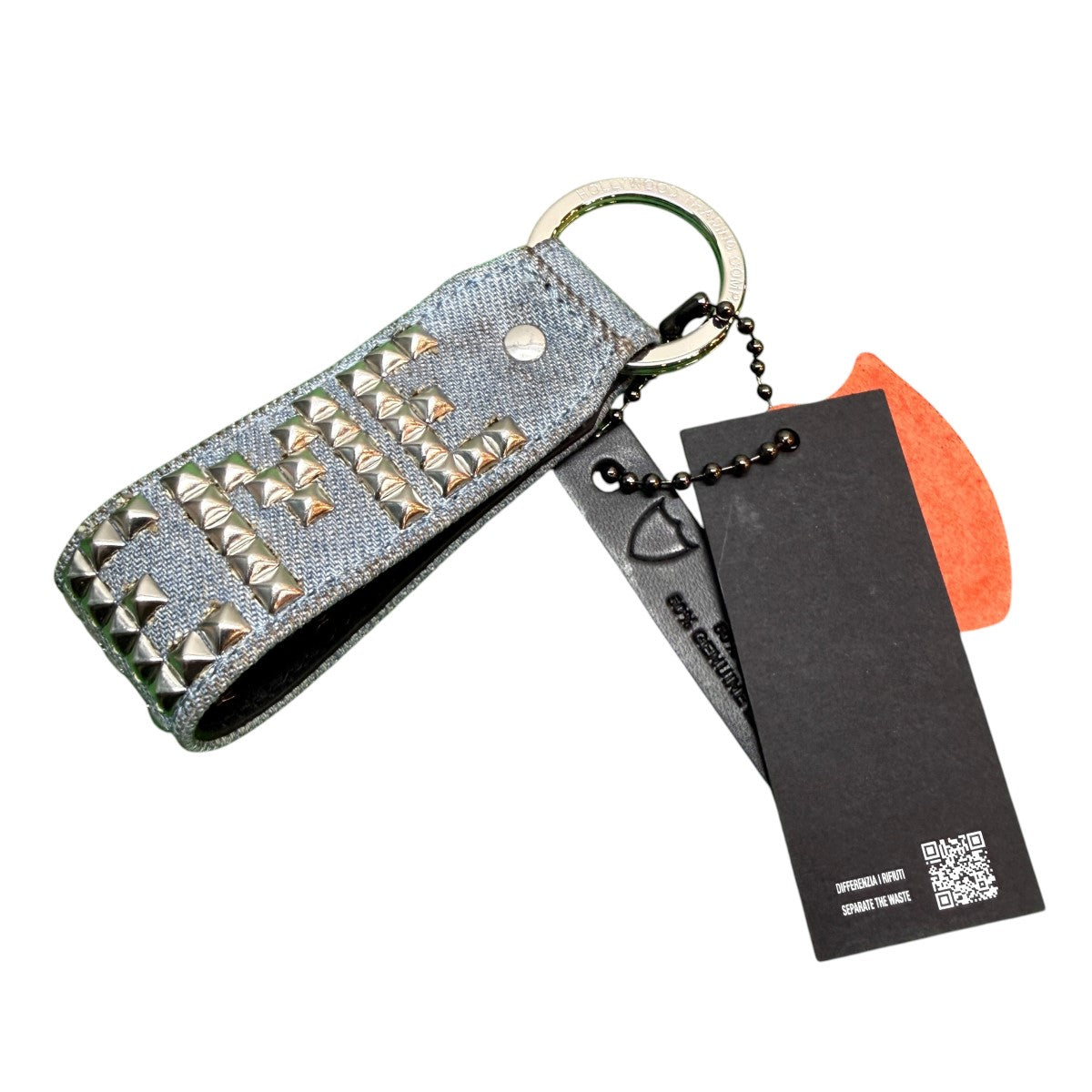 23SS/Studded Keychain Denim／スタッズキーチェーン/Made in Italy
