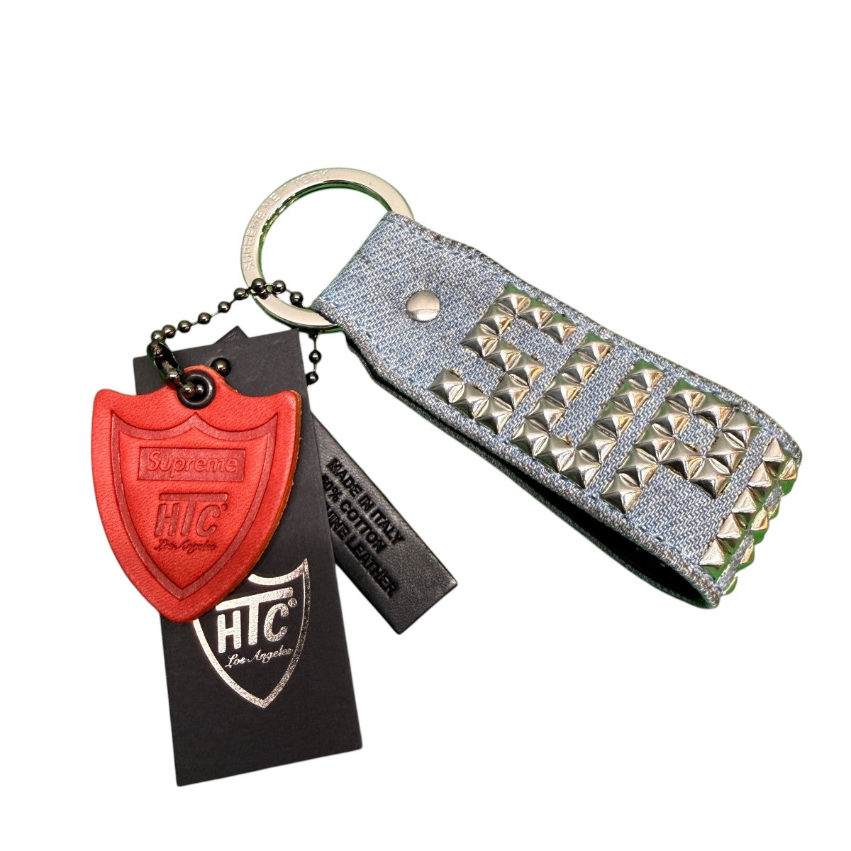 Supreme×Hollywood Trading Company／HTC 23SS/Studded Keychain Denim／スタッズキーチェーンDenimカラー/Made in Italy 古着・中古-1枚目のアイテム画像