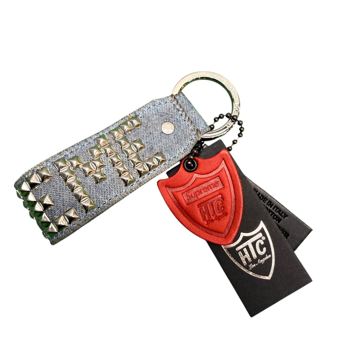 Supreme×Hollywood Trading Company／HTC 23SS/Studded Keychain Denim／スタッズキーチェーンDenimカラー/Made in Italy 古着・中古-2枚目のアイテム画像
