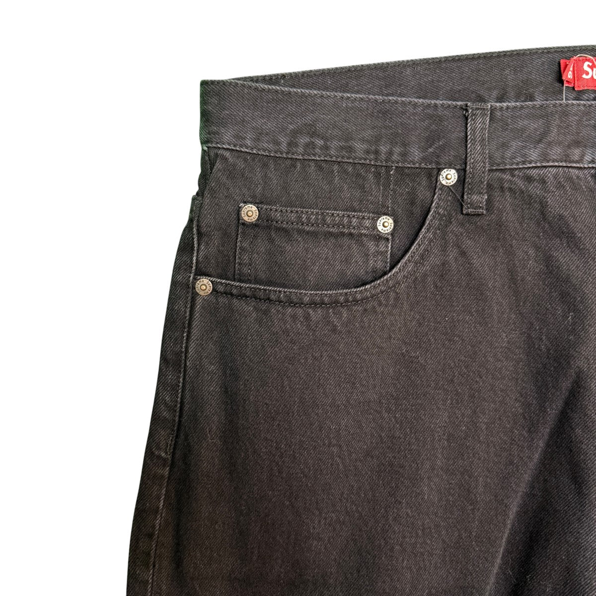 Supreme 21AW/Thrasher Regular Jean Washed Blackコットン100％／スラッシャー レギュラージーンズ/中国製 古着・中古-4枚目のアイテム画像
