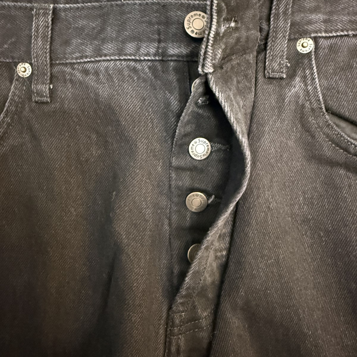 Supreme 21AW/Thrasher Regular Jean Washed Blackコットン100％／スラッシャー レギュラージーンズ/中国製 古着・中古-6枚目のアイテム画像