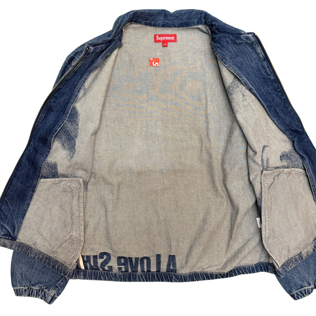 Supreme 21AW/John Coltrane A Love Supreme Denim Harrington Jacket／ジョン・コルトレーン アラブシュプリームデニムハリントンジャケット/中国製 古着・中古-7枚目のアイテム画像