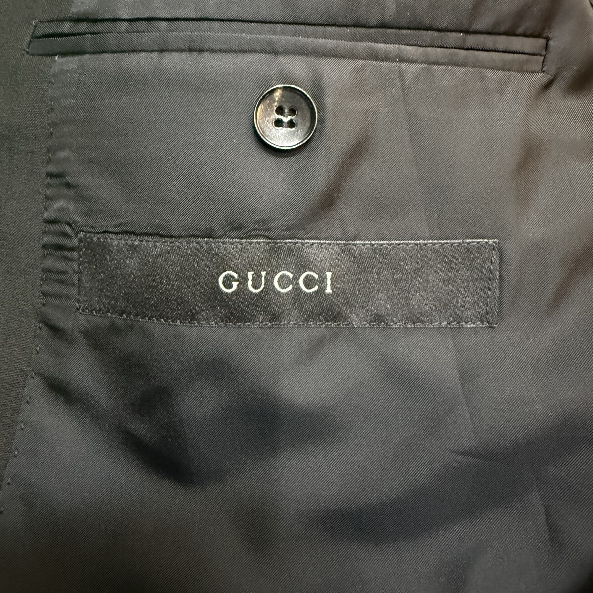 GUCCI 2Bジャケット 肩パット入り／テーラードジャケット/75920G スイス製 古着・中古-7枚目のアイテム画像