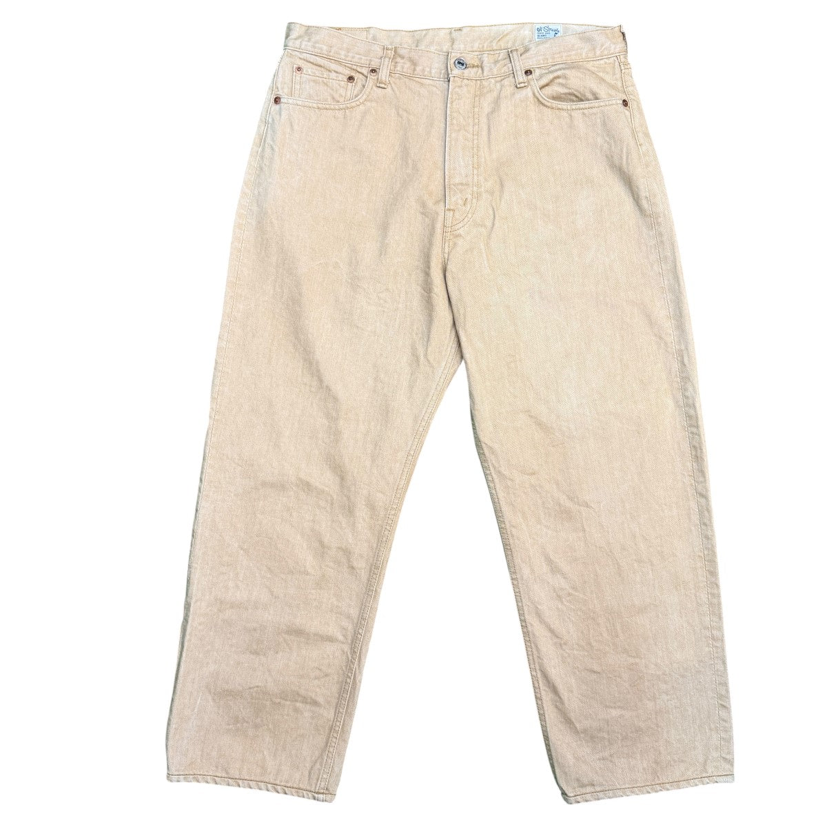 orSlow×BEAMS 22AW/別注 Dad’s Denim Beige／ダッドデニムパンツ/11-21-0099-611 古着・中古-1枚目のアイテム画像