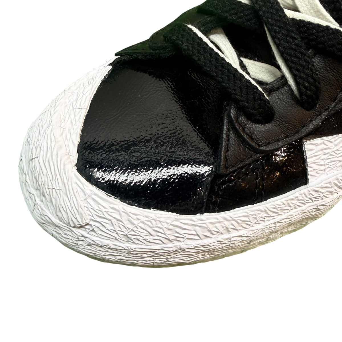 NIKE×sacai 22SS/Nike Blazer Low Black Patent Leather／Black Patent Leather／ブレーザー ロースニーカー/DM6443-001 古着・中古-6枚目のアイテム画像