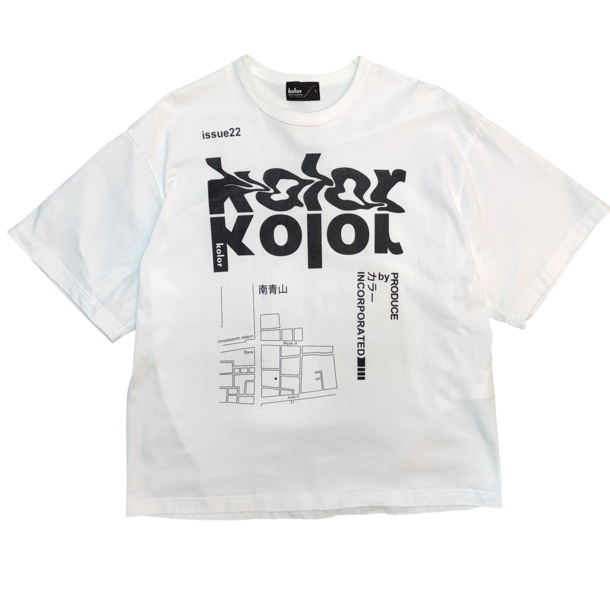 KOLOR 22AW/Cotton Prnt tee／コットンプリントTシャツ/22WCM-T10207 古着・中古-1枚目のアイテム画像