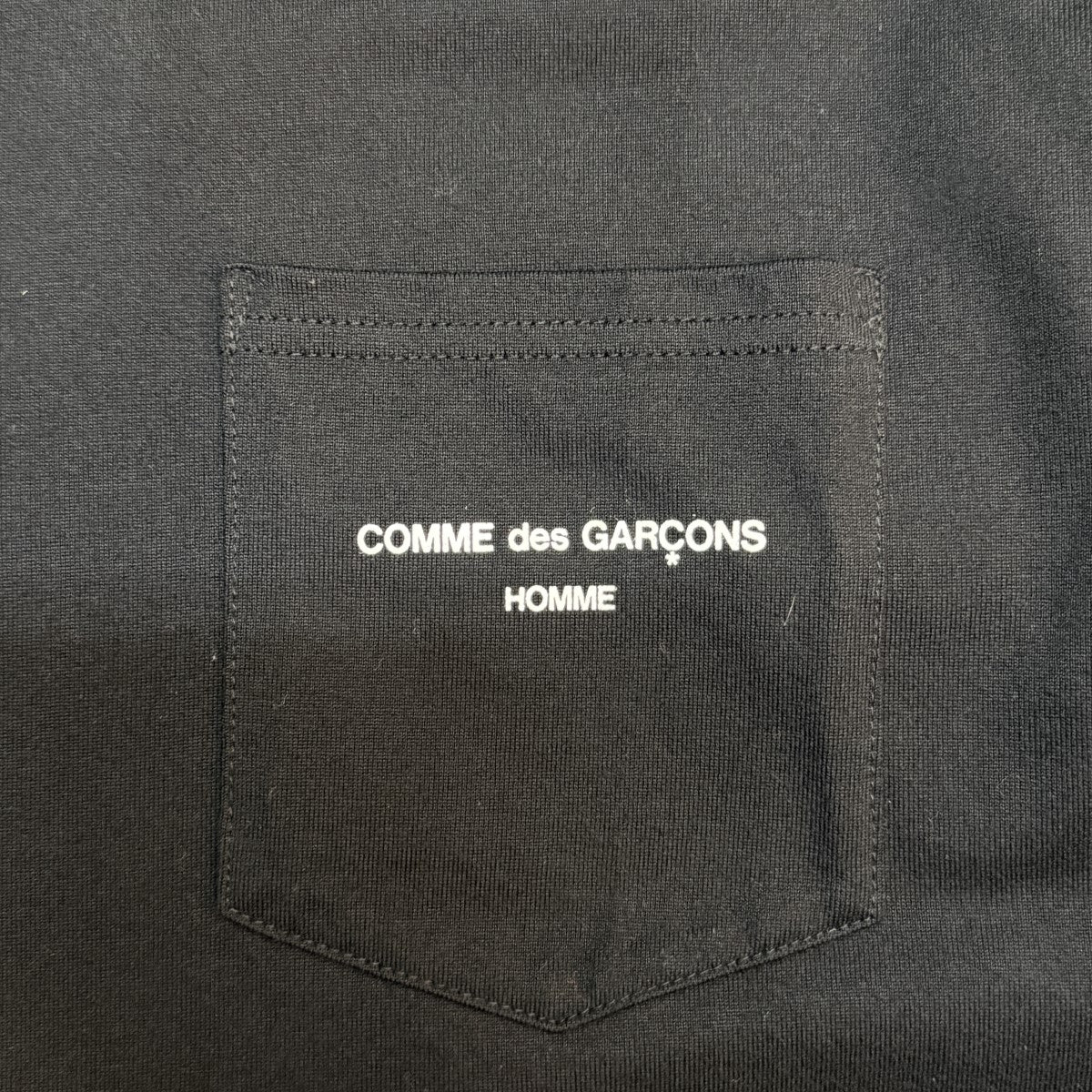 COMME des GARCONS HOMME 20SS/ロゴプリントポケット長袖Tシャツ／ロングスリーブTシャツ/HET010 古着・中古-2枚目のアイテム画像