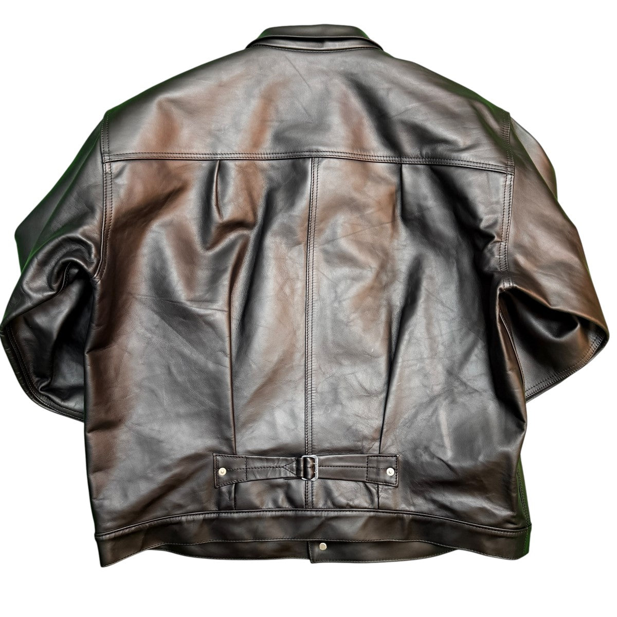 FINDERS KEEPERS×Yutaka Fujihara (BerBerJin)×R 26SS/別注TYPE ONE1942 T-BACK／Y．FUJIHARABLK TEACORE／タイプ1 1942Tバック レザージャケット/25221109 古着・中古-2枚目のアイテム画像