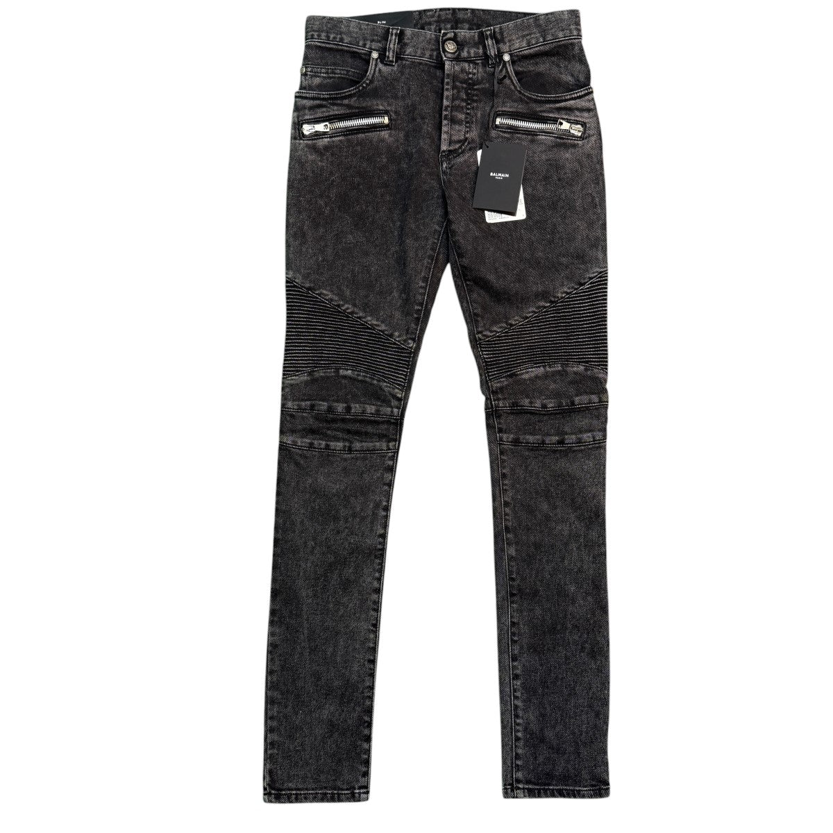 BALMAIN BH2 PANTS DENIM ZIP SLIM／バイカージップスリムパンツ/MGM05107D 古着・中古-1枚目のアイテム画像
