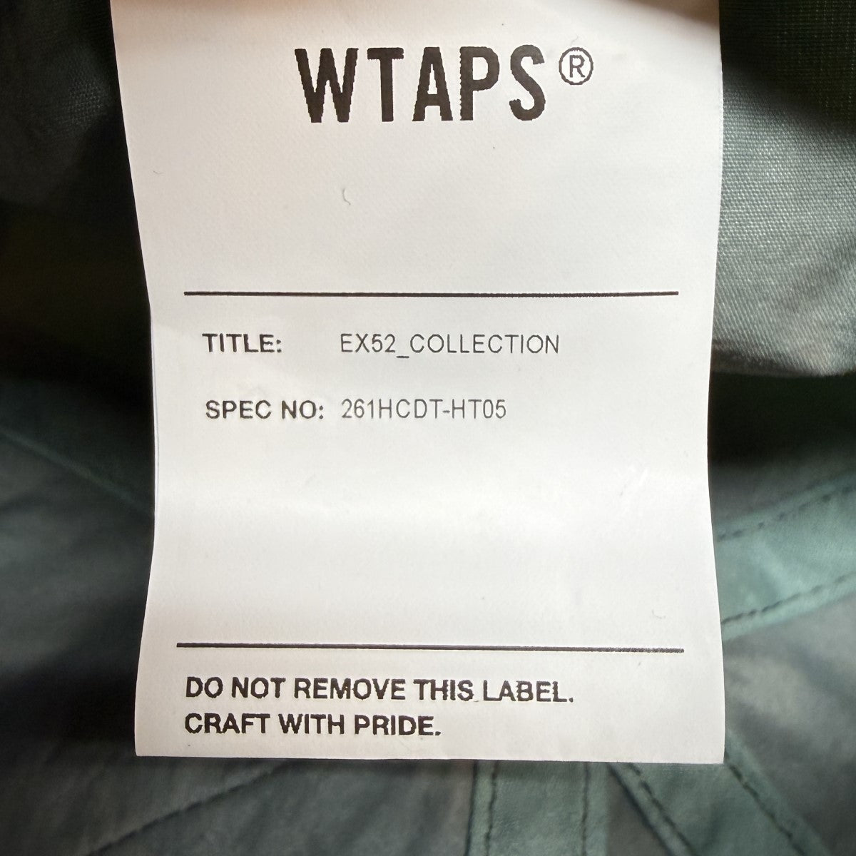 WTAPS 26SS/T-6M 01 CAP ／ NYLON． TUSSAH．／ナイロンタッサーキャップ/261HCDT-HT05 古着・中古-8枚目のアイテム画像