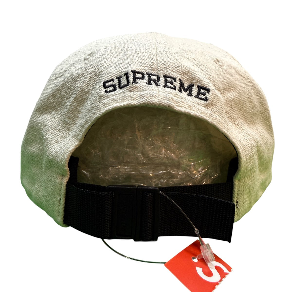 Supreme 23SS/Classic Logo 6-Panel Cream／クラシックロゴ6パネルキャップ クリームカラー/ウォッシュド加工 古着・中古-2枚目のアイテム画像