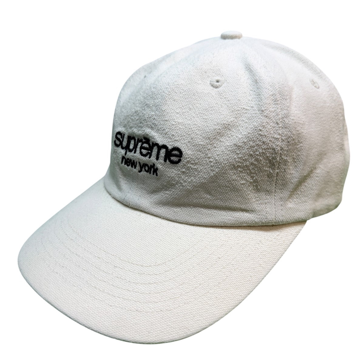 Supreme 23SS/Classic Logo 6-Panel Cream／クラシックロゴ6パネルキャップ クリームカラー/ウォッシュド加工 古着・中古-3枚目のアイテム画像