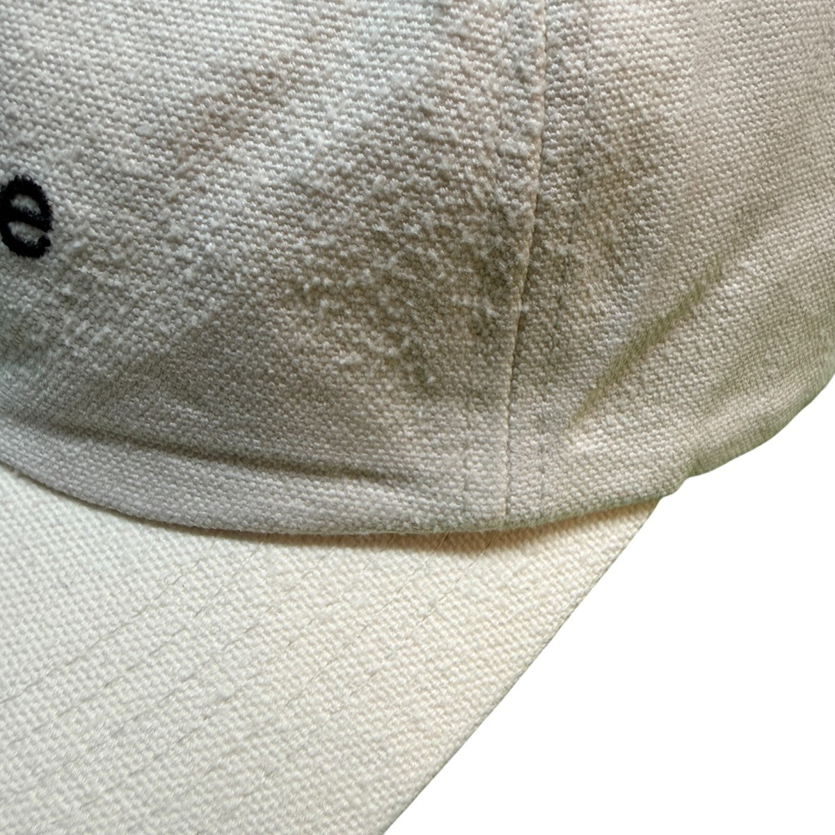 Supreme 23SS/Classic Logo 6-Panel Cream／クラシックロゴ6パネルキャップ クリームカラー/ウォッシュド加工 古着・中古-4枚目のアイテム画像