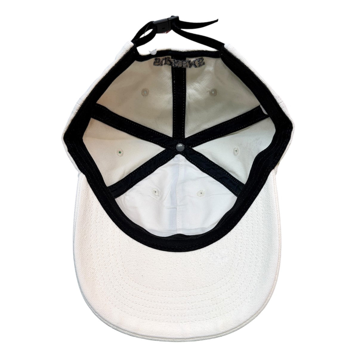 Supreme 23SS/Classic Logo 6-Panel Cream／クラシックロゴ6パネルキャップ クリームカラー/ウォッシュド加工 古着・中古-5枚目のアイテム画像