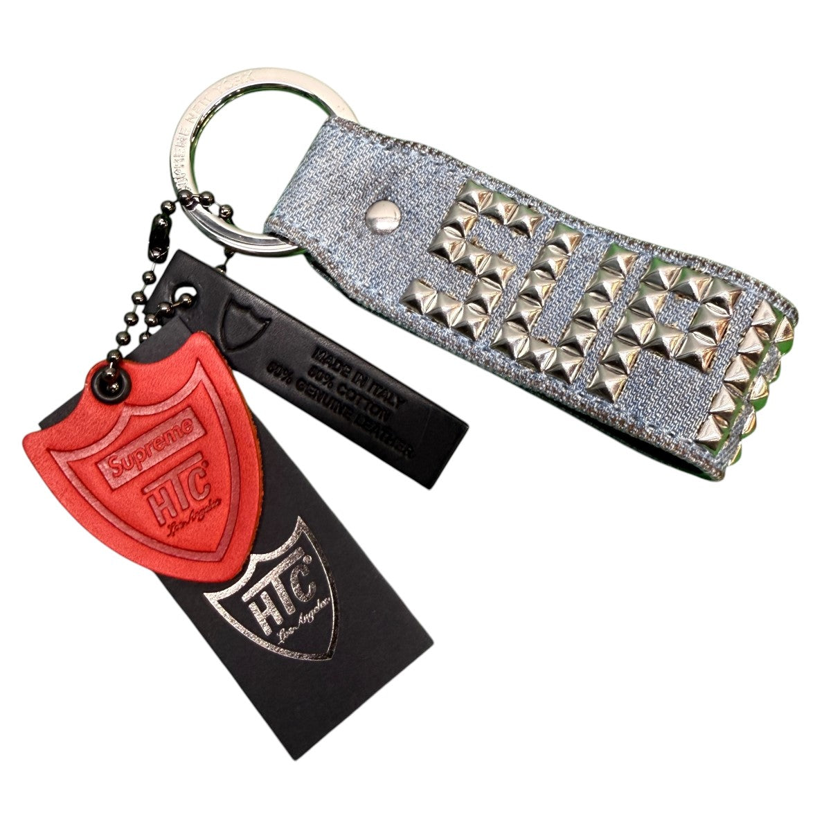 23SS/Studded Keychain DenimMade in Italy／スタッズキーチェーン デニムカラー