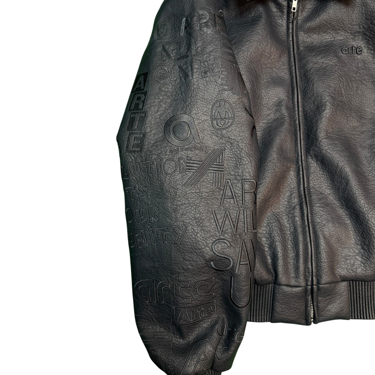 25AW/別注 Studium Jacket／シンセティックレザースタジアムジャケット 中綿入り/ARTEXBEAMSAW25-001J
