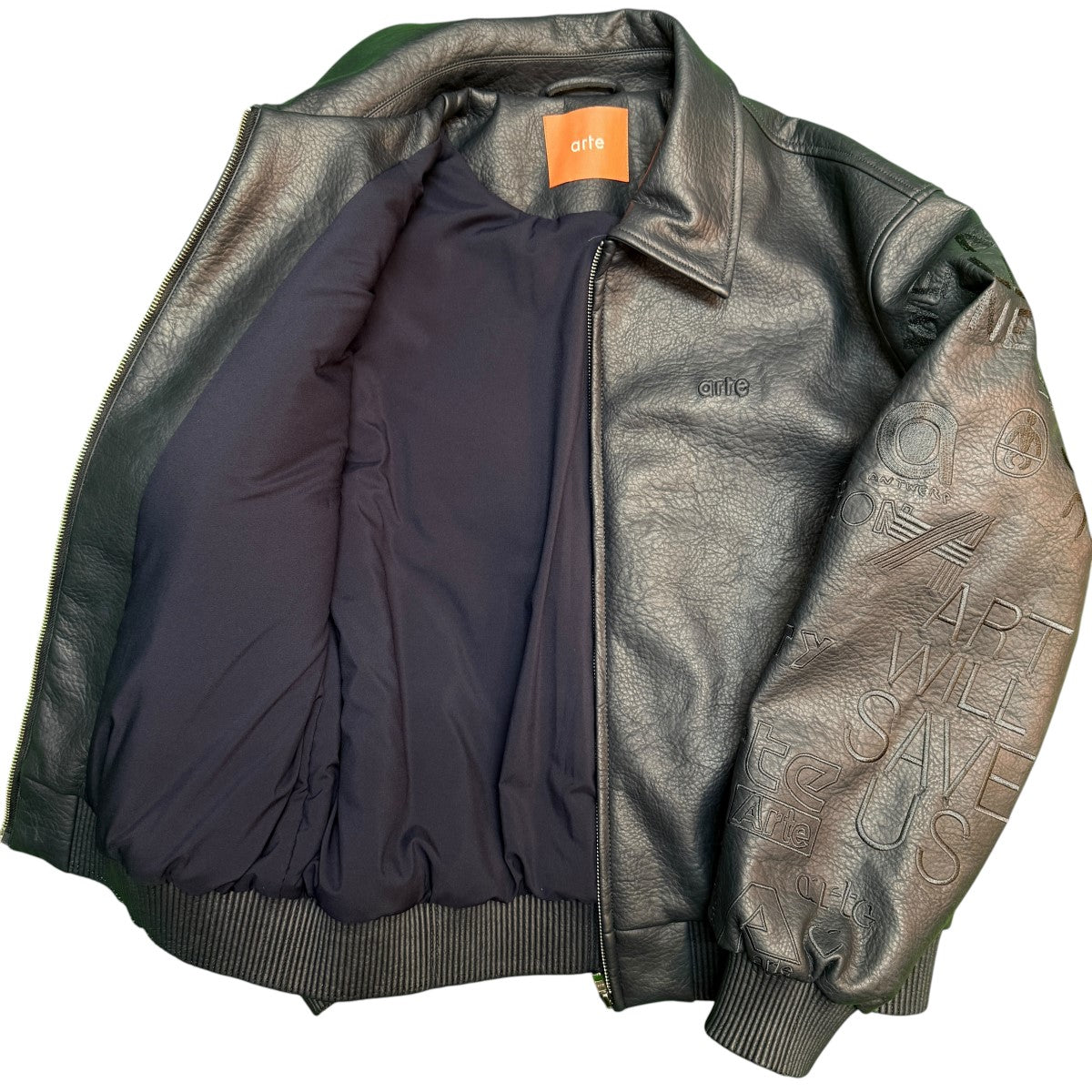 25AW/別注 Studium Jacket／シンセティックレザースタジアムジャケット 中綿入り/ARTEXBEAMSAW25-001J
