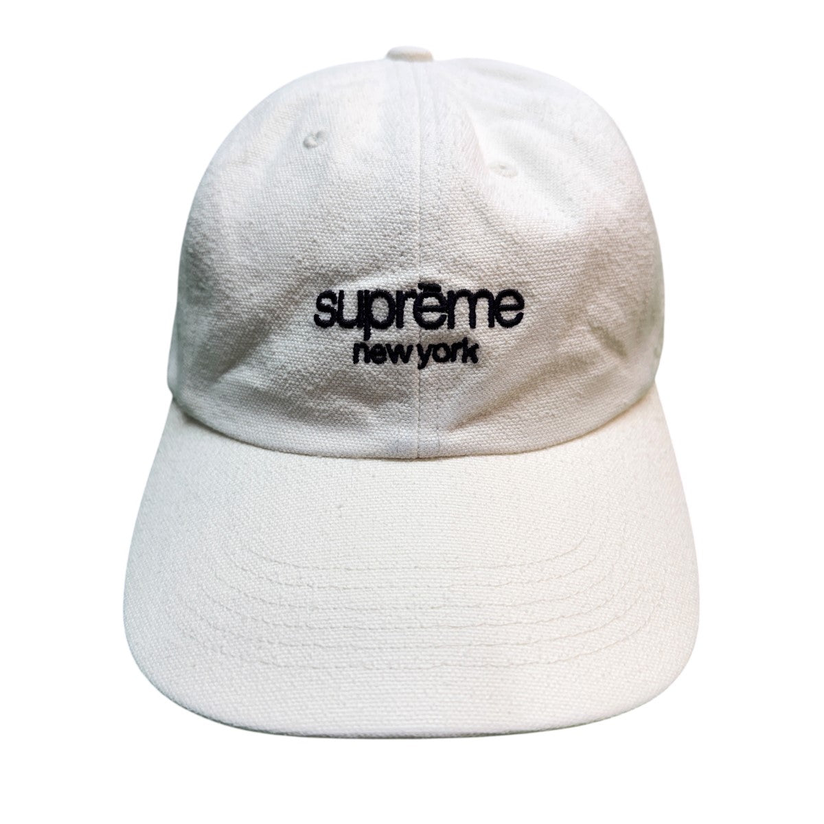 23SS/Classic Logo 6-Panel Cream／ウォッシュド加工／クラシックロゴ6パネルキャップ クリームカラー