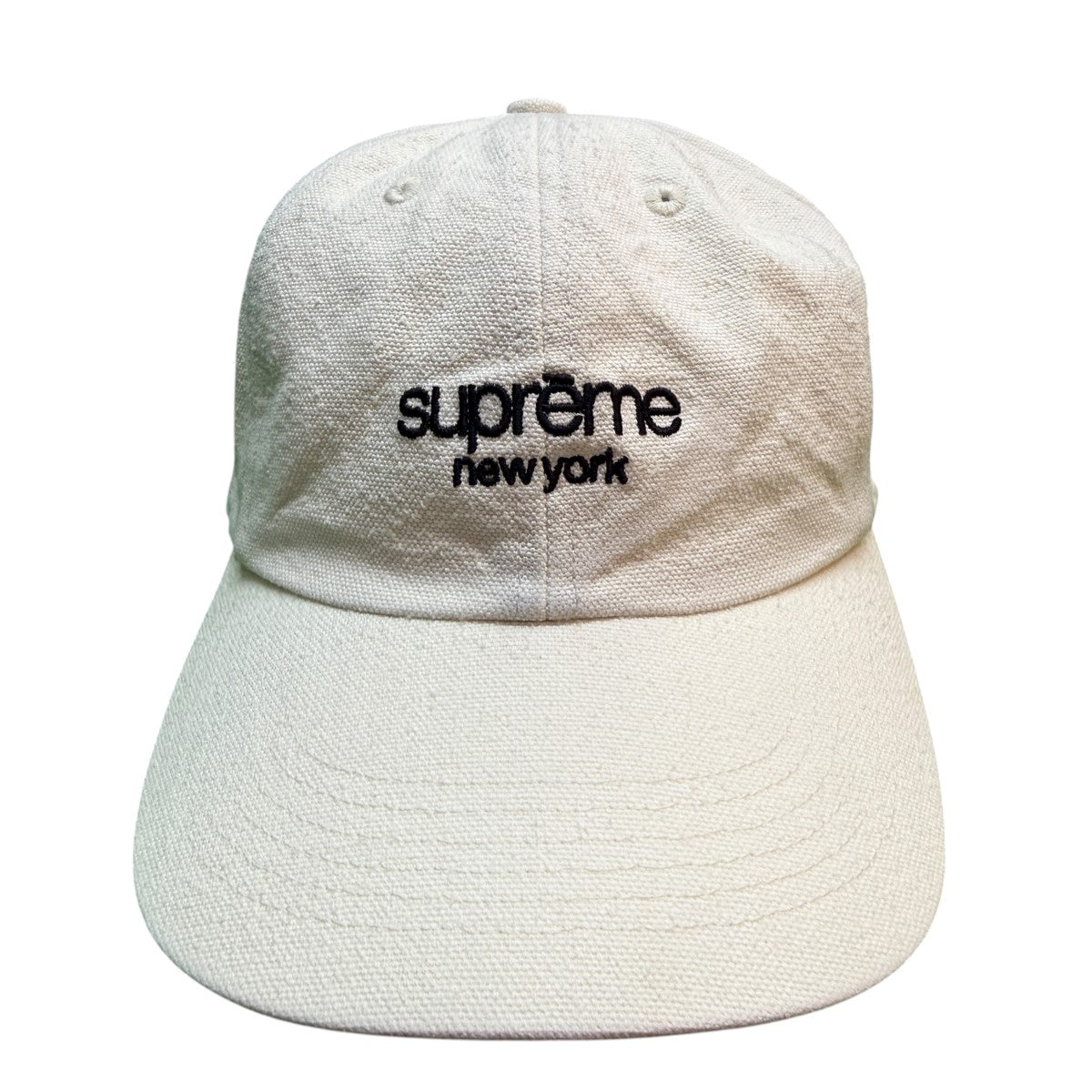 23SS/Classic Logo 6-Panel Cream／ウォッシュド加工／クラシックロゴ6パネルキャップ