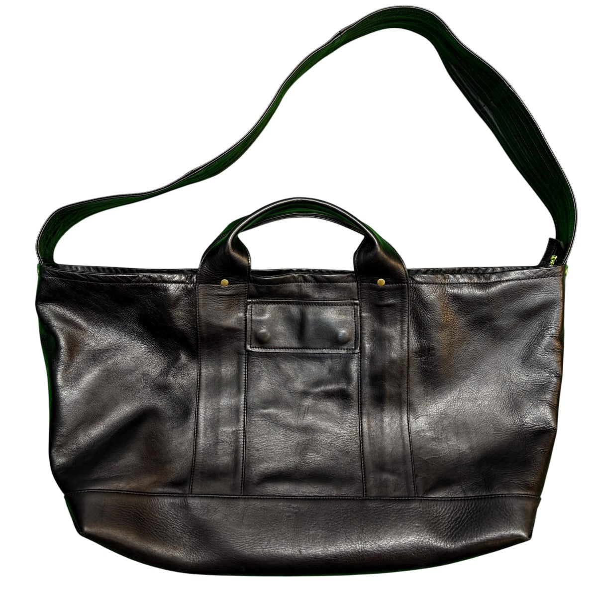 26SS/DAILY TOTE BAG L／COW SKIN - BLACKデイリートートバッグ ラージ/BG-36-C-COW-5